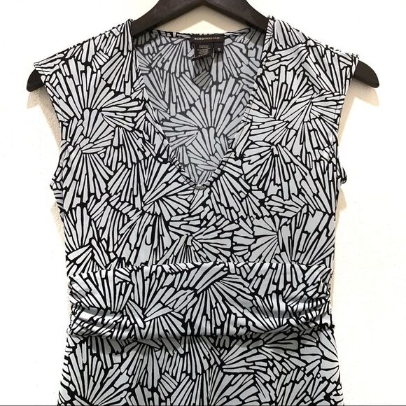 BCBGMAXAZRIA Sleeveless Blue V Neck Midi Dress S - Picture 4 of 10